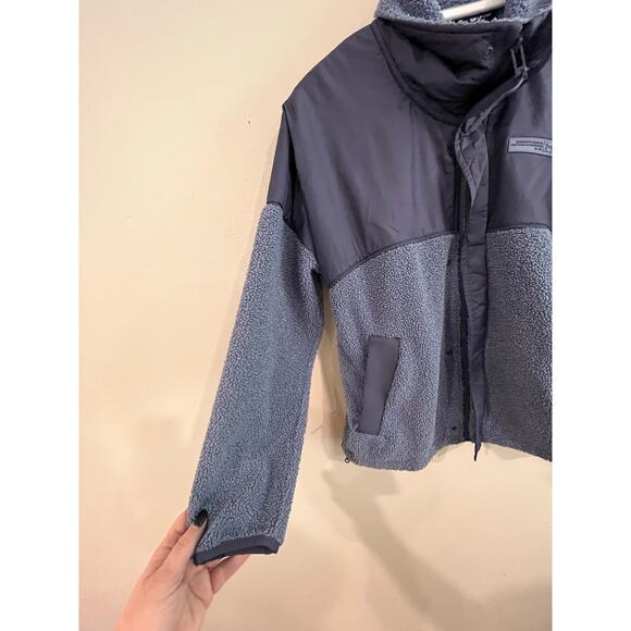 Under Armour Women’s Small Sherpa Fleece Jacket Blue Zip Up Loose Fit - Picture 7 of 14